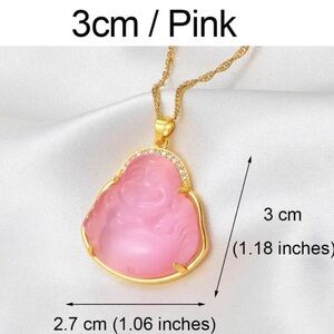 Pink Buddha necklace